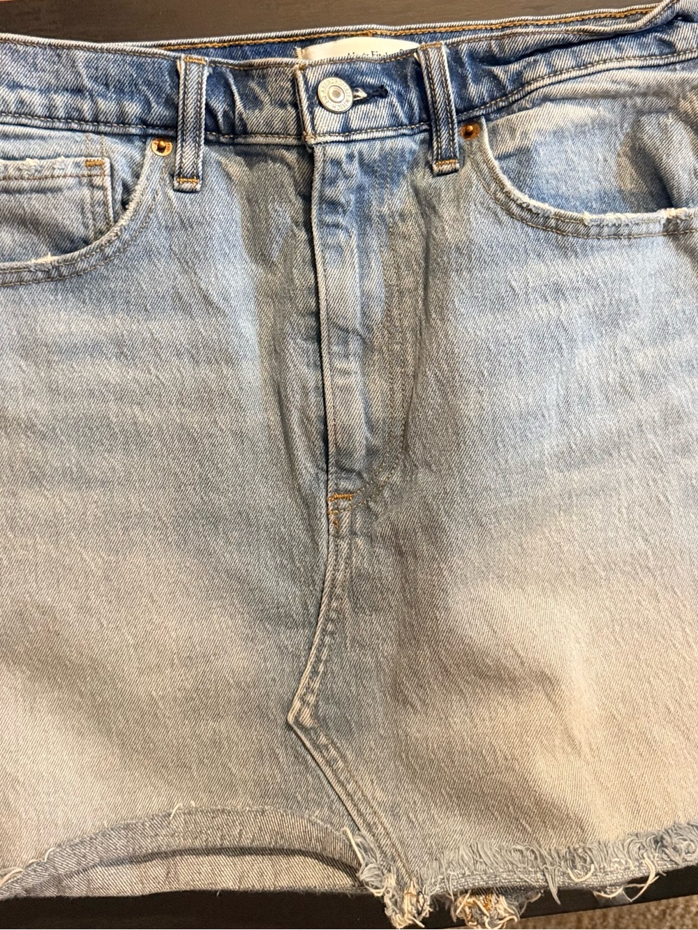 Abercrombie & Fitch Vintage Wash Denim Mini Skirt